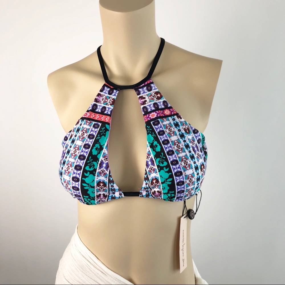 Nanette Lepore keyhole cross strap tie back top - Picture 4 of 7